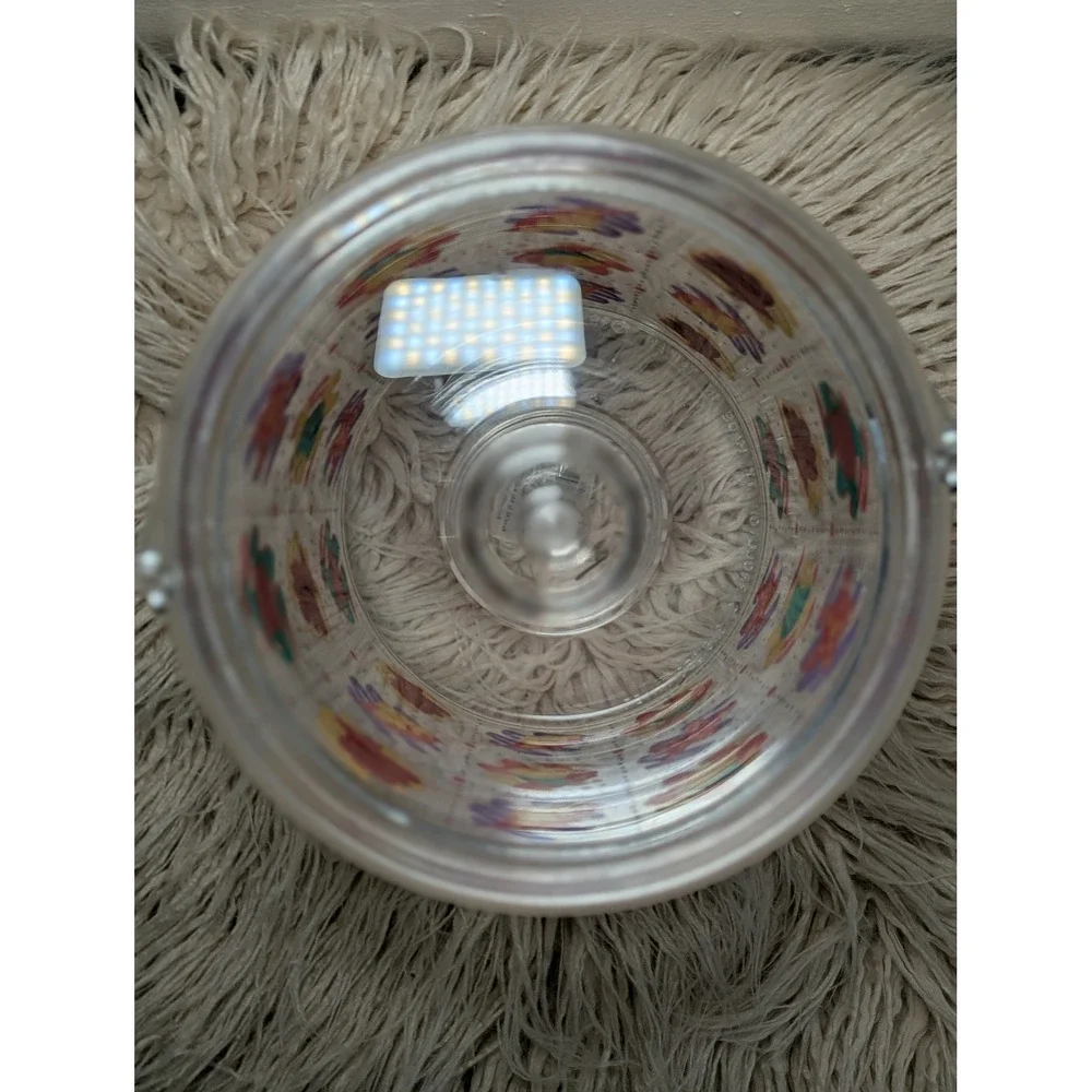 Vintage 90s Clear Ice Bucket Tropical Fish Retro Beach Party With‎ Lid
